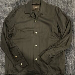 Rag and Bone Sateen coaches shirt medium